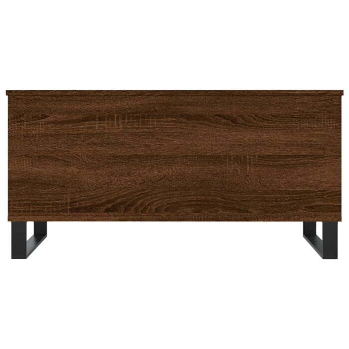 Table basse Chêne marron 90x44,5x45 cm Bois d'ingénierie – Image 4