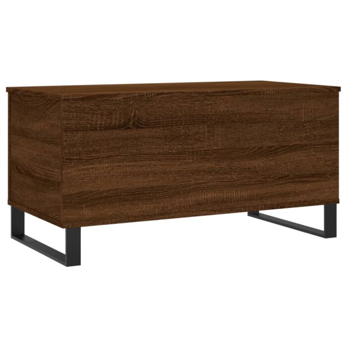 Table basse Chêne marron 90x44,5x45 cm Bois d'ingénierie – Image 6