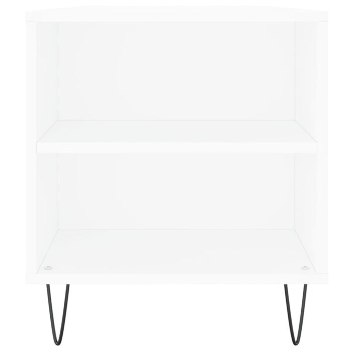 Table basse blanc 102x44,5x50 cm bois d'ingénierie – Image 5