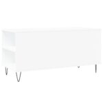 Table basse blanc 102x44,5x50 cm bois d'ingénierie – Image 6