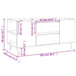 Table basse blanc 102x44,5x50 cm bois d'ingénierie – Image 9