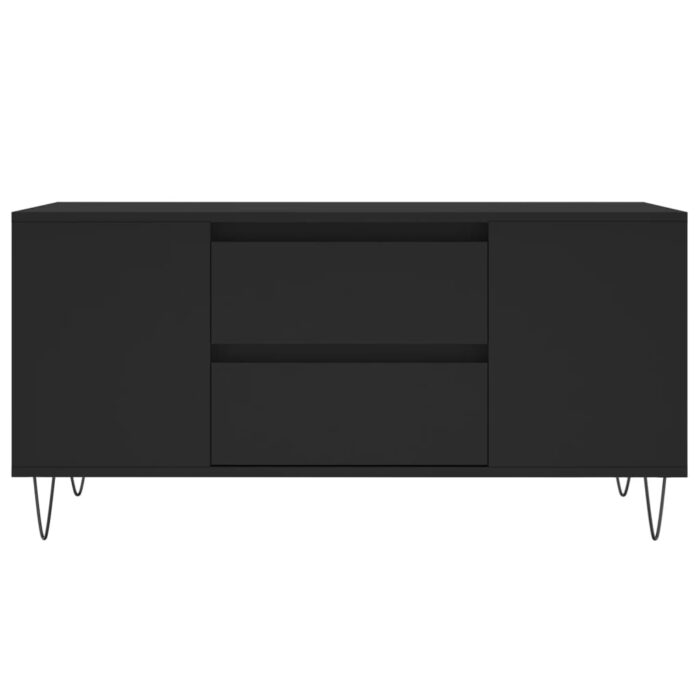 Table basse noir 102x44,5x50 cm bois d'ingénierie – Image 3