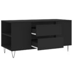 Table basse noir 102x44,5x50 cm bois d'ingénierie – Image 4