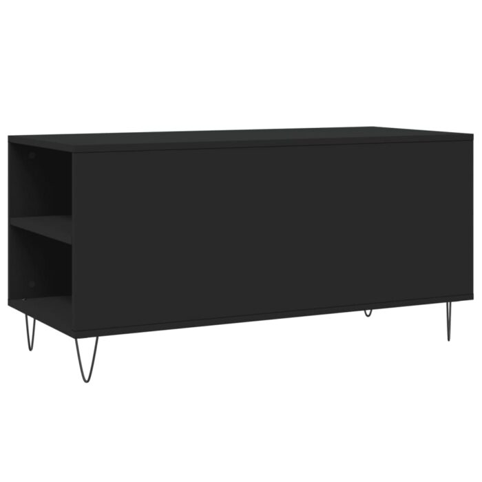 Table basse noir 102x44,5x50 cm bois d'ingénierie – Image 6