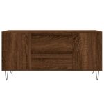 Table basse chêne marron 102x44,5x50 cm bois d'ingénierie – Image 3