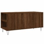 Table basse chêne marron 102x44,5x50 cm bois d'ingénierie – Image 6