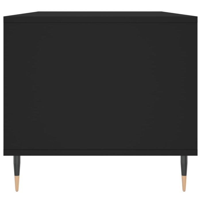Table basse Noir 90x49x45 cm Bois d'ingénierie – Image 5