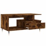 Table basse Chêne fumé 90x49x45 cm Bois d'ingénierie – Image 4