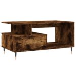 Table basse Chêne fumé 90x49x45 cm Bois d'ingénierie – Image 6