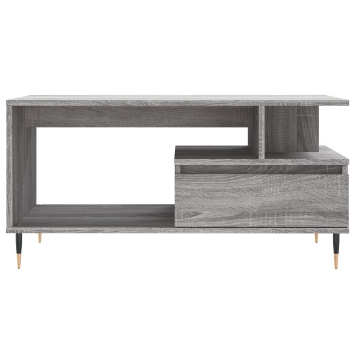 Table basse Sonoma gris 90x49x45 cm Bois d'ingénierie – Image 3