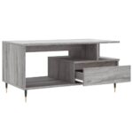 Table basse Sonoma gris 90x49x45 cm Bois d'ingénierie – Image 4