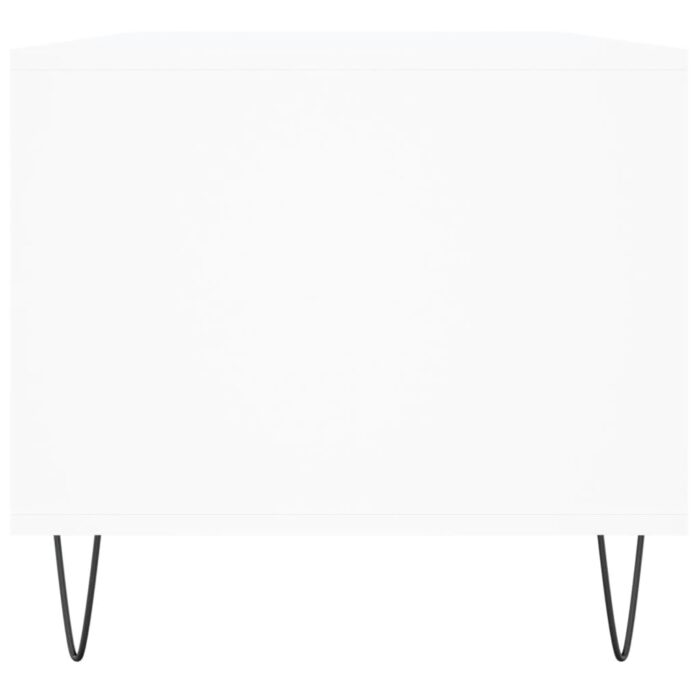 Table basse Blanc 90x49x45 cm Bois d'ingénierie – Image 5