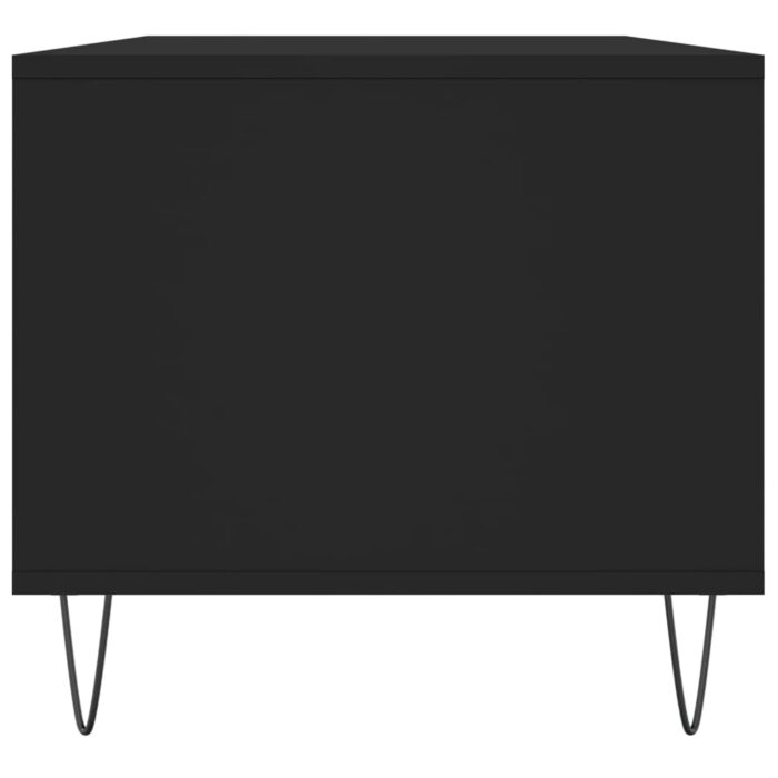 Table basse Noir 90x49x45 cm Bois d'ingénierie – Image 5