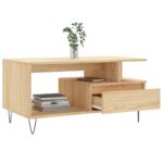 Table basse Chêne sonoma 90x49x45 cm Bois d'ingénierie – Image 2
