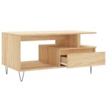 Table basse Chêne sonoma 90x49x45 cm Bois d'ingénierie – Image 4