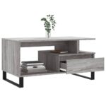 Table basse Sonoma gris 90x49x45 cm Bois d'ingénierie – Image 2