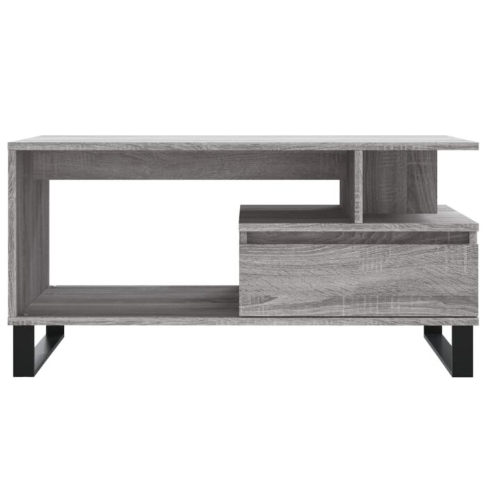 Table basse Sonoma gris 90x49x45 cm Bois d'ingénierie – Image 3
