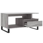 Table basse Sonoma gris 90x49x45 cm Bois d'ingénierie – Image 4