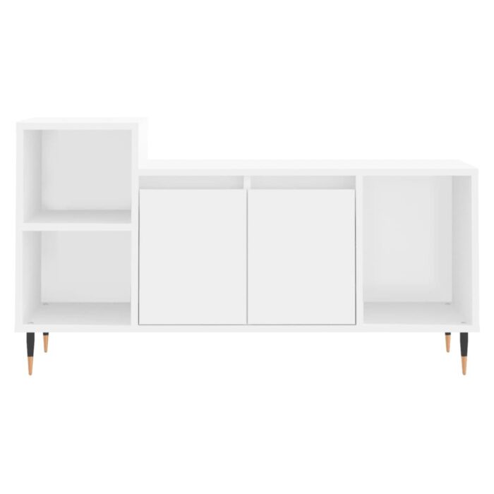 Meuble TV Blanc 100x35x55 cm Bois d'ingénierie – Image 3
