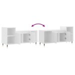 Meuble TV Blanc 100x35x55 cm Bois d'ingénierie – Image 7