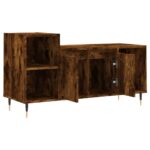Meuble TV Chêne fumé 100x35x55 cm Bois d'ingénierie – Image 4