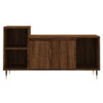 Meuble TV Chêne marron 100x35x55 cm Bois d'ingénierie – Image 3