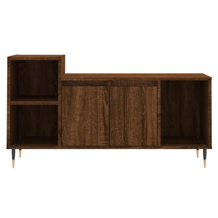 Meuble TV Chêne marron 100x35x55 cm Bois d'ingénierie – Image 3