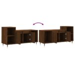 Meuble TV Chêne marron 100x35x55 cm Bois d'ingénierie – Image 7