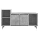 Meuble TV Gris béton 100x35x55 cm Bois d'ingénierie – Image 3