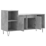 Meuble TV Gris béton 100x35x55 cm Bois d'ingénierie – Image 4