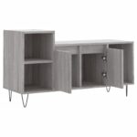 Meuble TV Sonoma gris 100x35x55 cm Bois d'ingénierie – Image 4