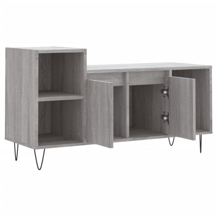 Meuble TV Sonoma gris 100x35x55 cm Bois d'ingénierie – Image 4