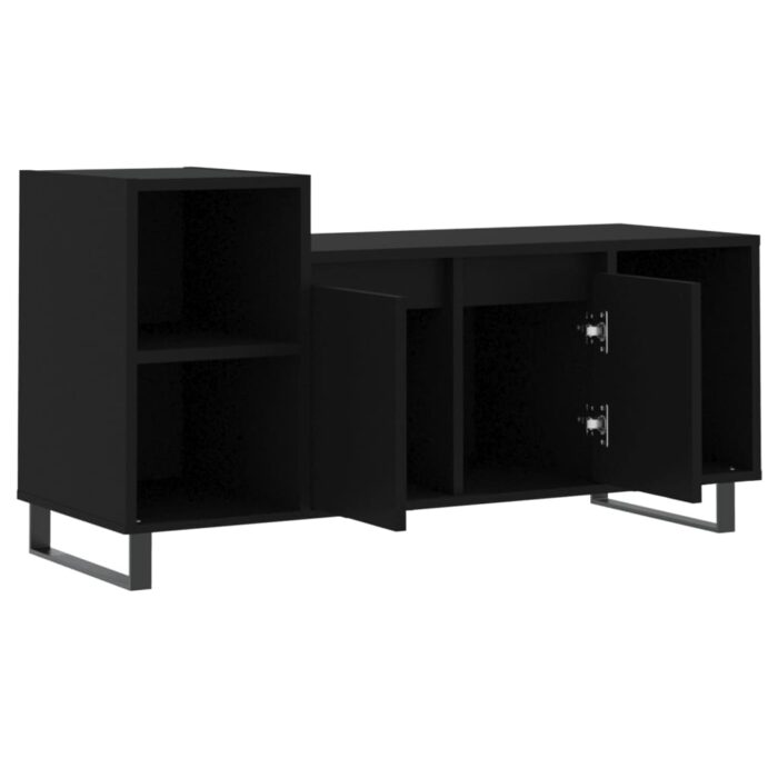 Meuble TV Noir 100x35x55 cm Bois d'ingénierie – Image 4