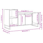 Meuble TV Blanc brillant 100x35x55 cm Bois d'ingénierie – Image 10