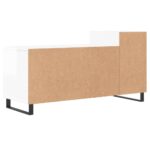 Meuble TV Blanc brillant 100x35x55 cm Bois d'ingénierie – Image 6