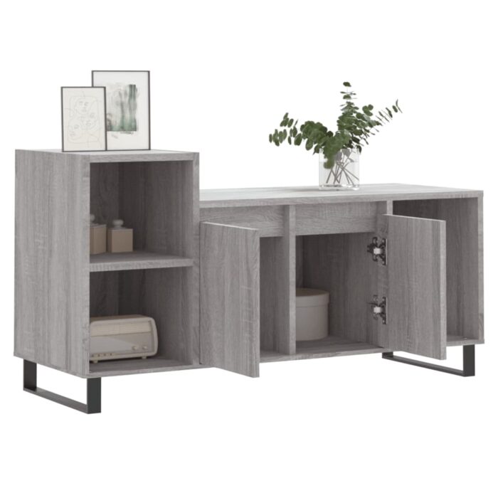 Meuble TV Sonoma gris 100x35x55 cm Bois d'ingénierie – Image 2