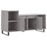 Meuble TV Sonoma gris 100x35x55 cm Bois d'ingénierie – Image 4