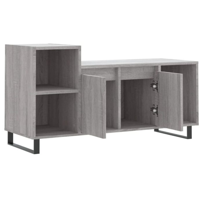 Meuble TV Sonoma gris 100x35x55 cm Bois d'ingénierie – Image 4
