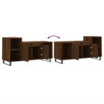 Meuble TV Chêne marron 100x35x55 cm Bois d'ingénierie – Image 7
