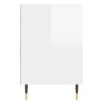 Meuble TV Blanc brillant 160x35x55 cm Bois d'ingénierie – Image 5