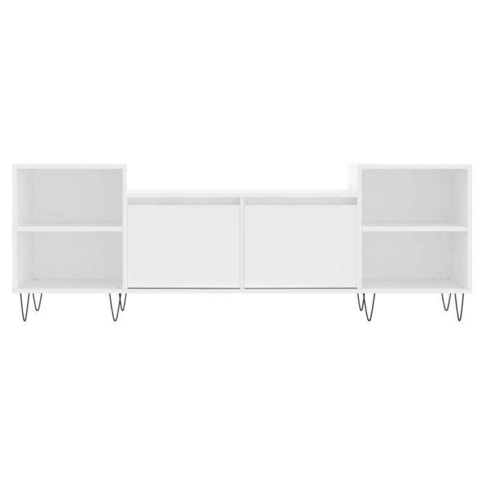 Meuble TV Blanc 160x35x55 cm Bois d'ingénierie – Image 3