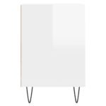 Meuble TV Blanc brillant 160x35x55 cm Bois d'ingénierie – Image 5