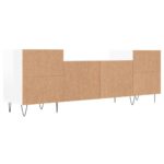 Meuble TV Blanc brillant 160x35x55 cm Bois d'ingénierie – Image 6