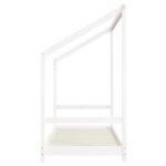 Cadre de lit pour enfants blanc 80x200 cm bois de pin massif – Image 3
