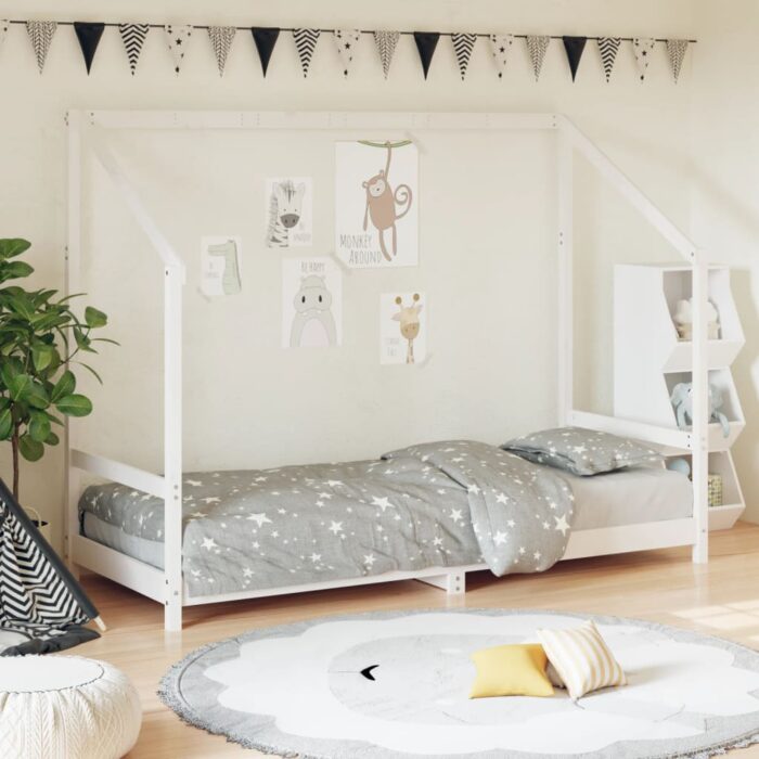 VXL8721012116153_m_en_hd_1.jpg Cadre de lit pour enfants blanc 80x200 cm bois de pin massif – Image 1