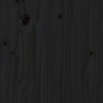 Cadre de lit pour enfant noir 70x140 cm bois de pin massif – Image 6