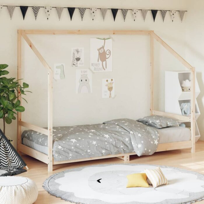 Cadre de lit pour enfant 90x190 cm Bois de pin massif – Image 1