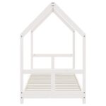 Cadre de lit pour enfants blanc 80x200 cm bois de pin massif – Image 3