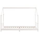 Cadre de lit pour enfants blanc 90x200 cm bois de pin massif – Image 2