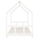 Cadre de lit pour enfants blanc 90x200 cm bois de pin massif – Image 3